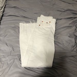White straight Zara jeans